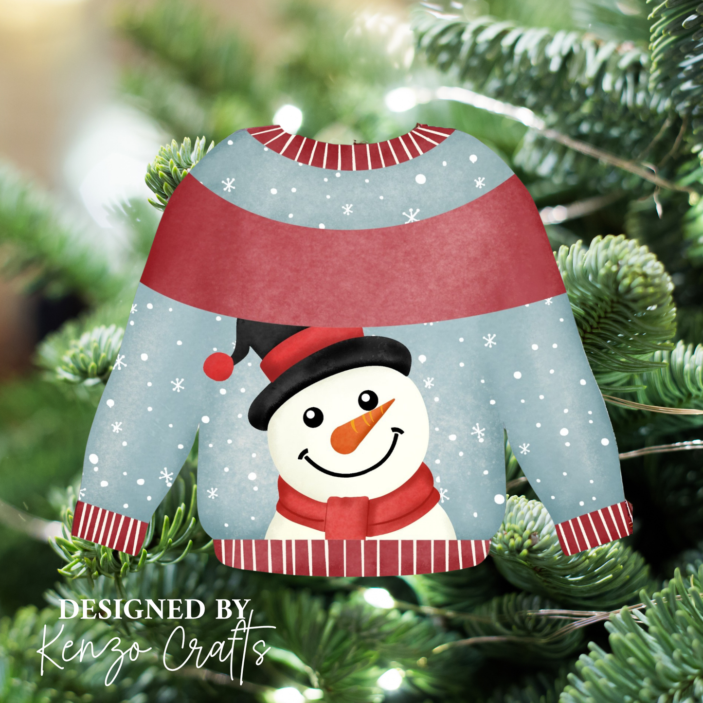 Personalised Christmas Jumper Tree Decoration – Child's Name