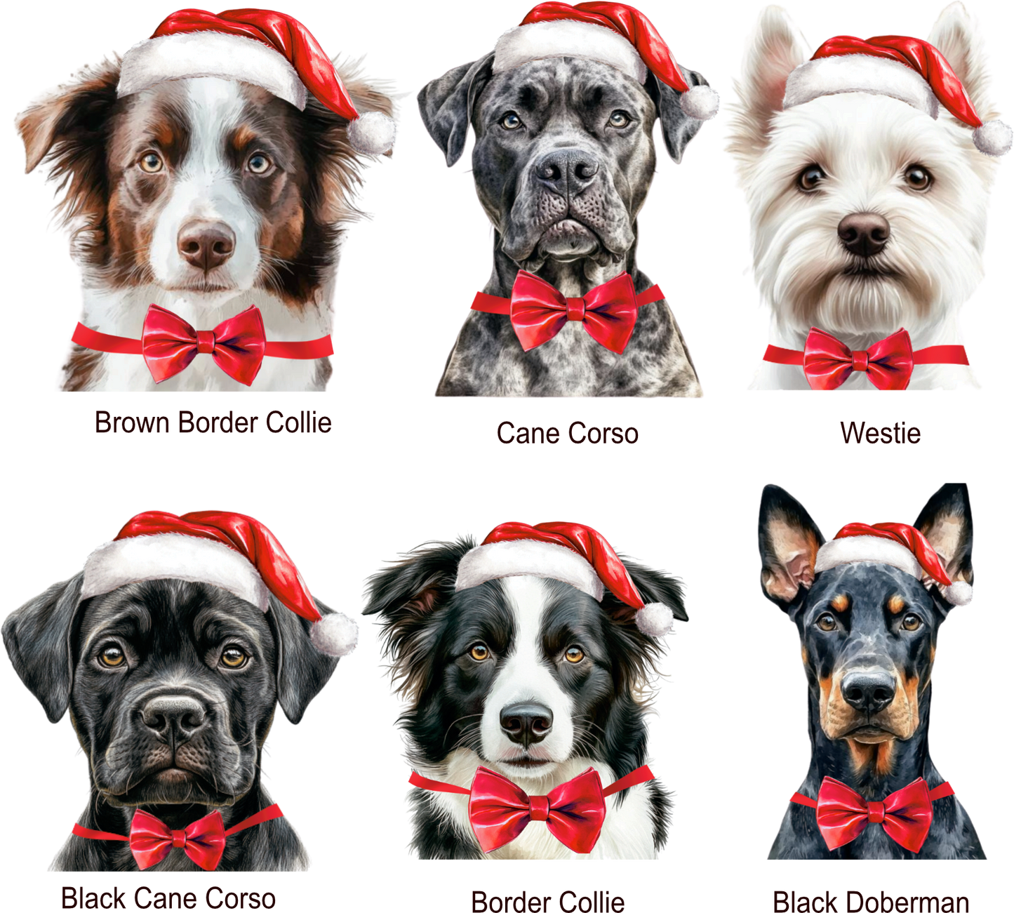 Personalised Dog Breed Acrylic Christmas Tree Bauble | 50+ Breeds | Custom Message