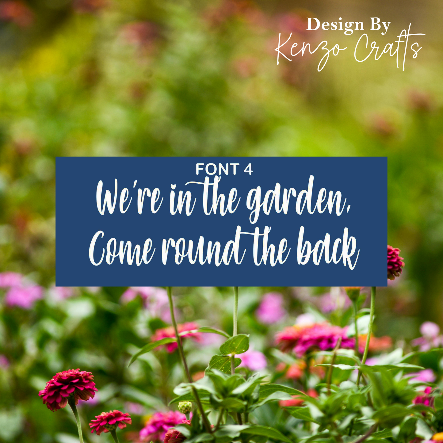 Personalised 'In The Garden' Door Hanger Sign | Handmade Wooden Plaque