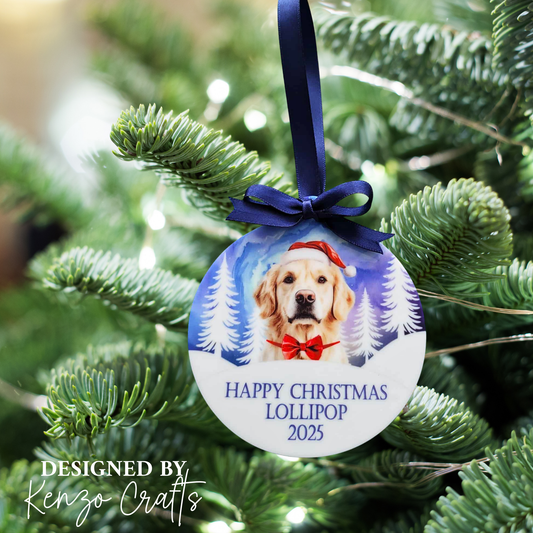 Personalised Dog Breed Acrylic Christmas Tree Bauble | 50+ Breeds | Custom Message