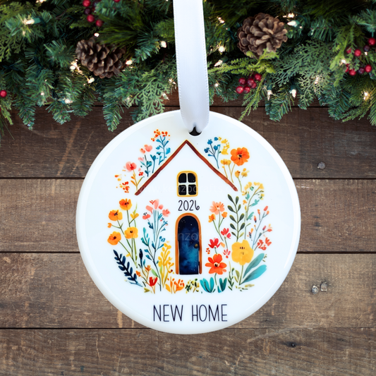Personalised Ceramic Hanging Ornament | New Home