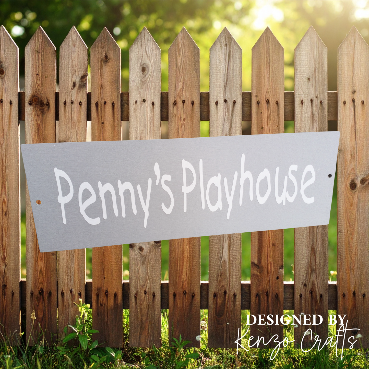 Personalised Children's Wooden Mud Kitchen Sign | Custom Playhouse & Den Plaque