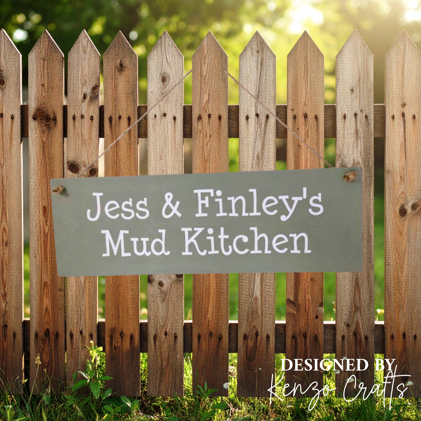 Personalised Children's Wooden Mud Kitchen Sign | Custom Playhouse & Den Plaque