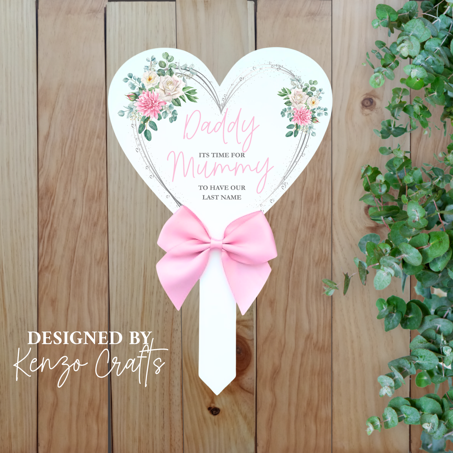 Personalised Wedding Flower Paddles | Flower Girl & Pageboy Aisle Sign