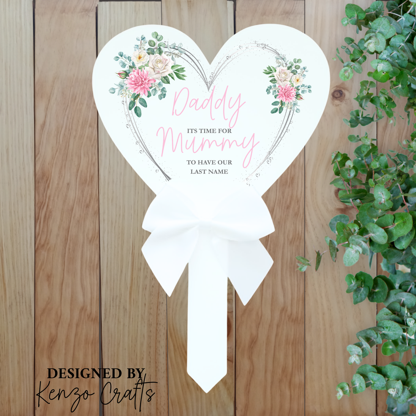 Personalised Wedding Flower Paddles | Flower Girl & Pageboy Aisle Sign