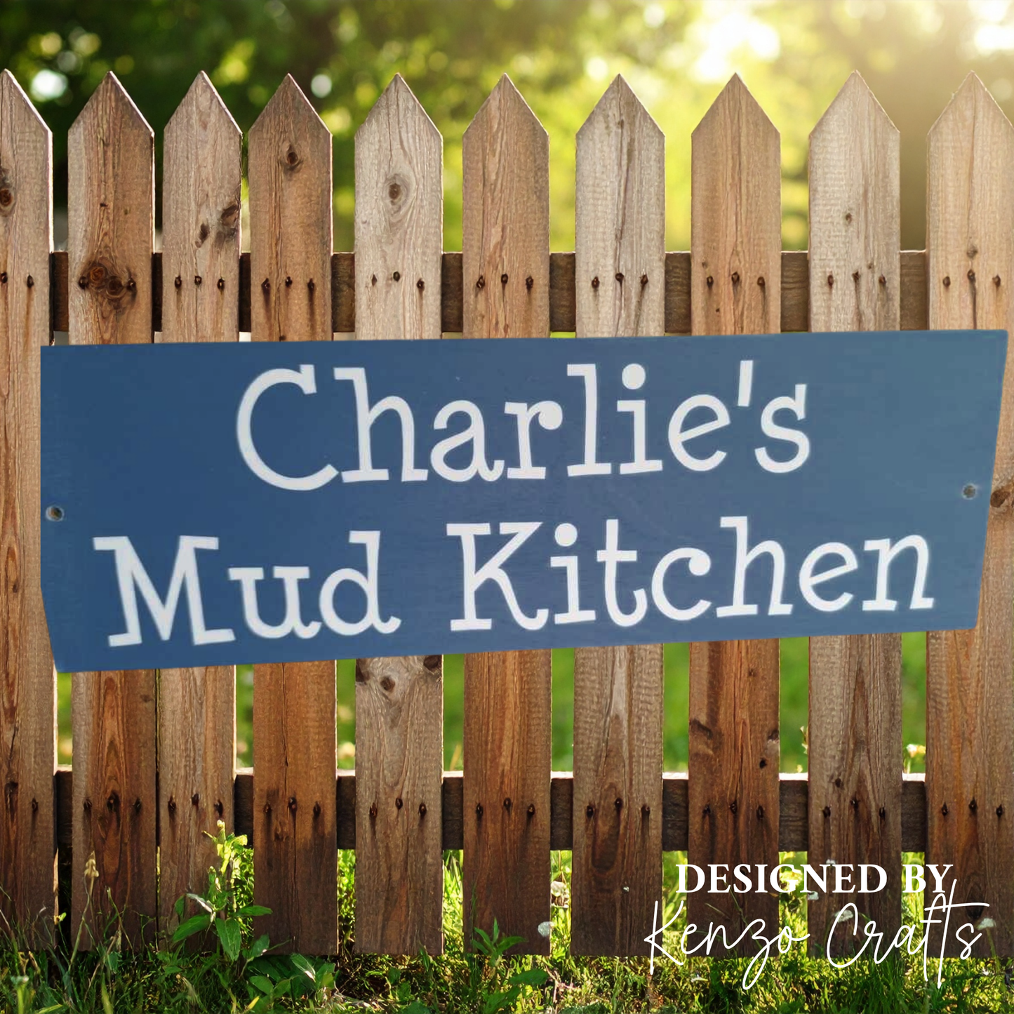 Personalised Children's Wooden Mud Kitchen Sign | Custom Playhouse & Den Plaque