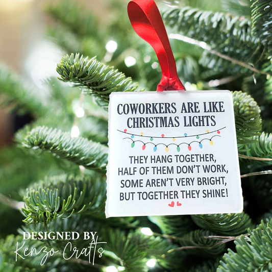 Funny Coworker Christmas Tree Bauble | Office Secret Santa Gift
