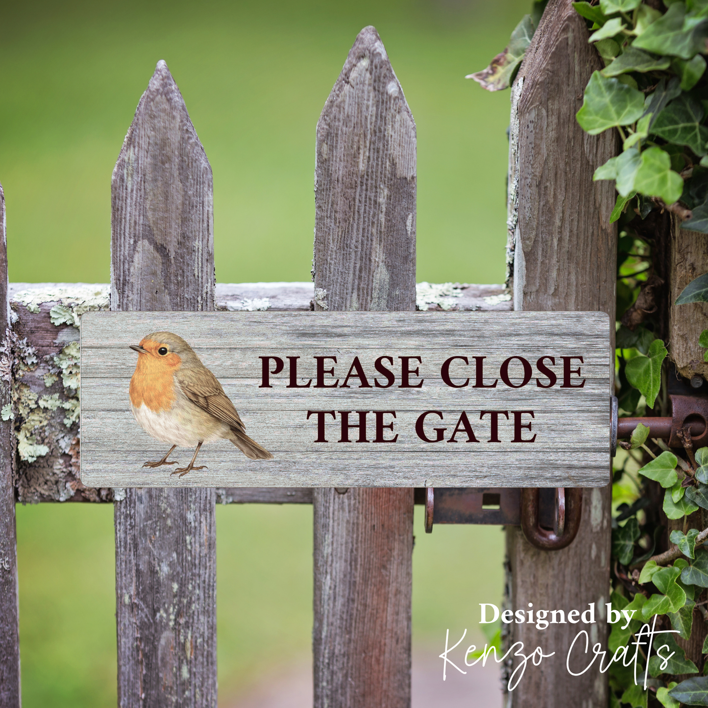Custom Acrylic 'Please Close The Gate' Sign