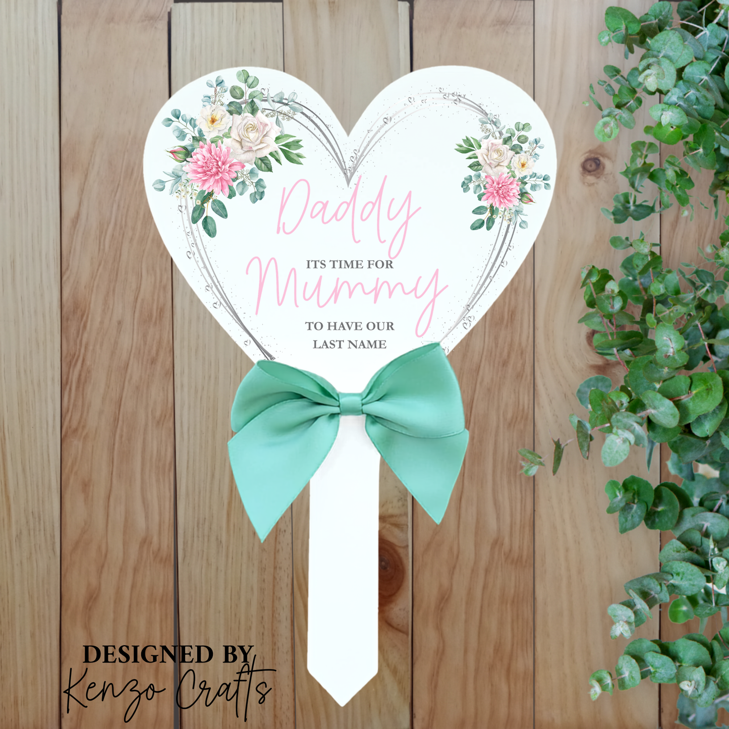 Personalised Wedding Flower Paddles | Flower Girl & Pageboy Aisle Sign