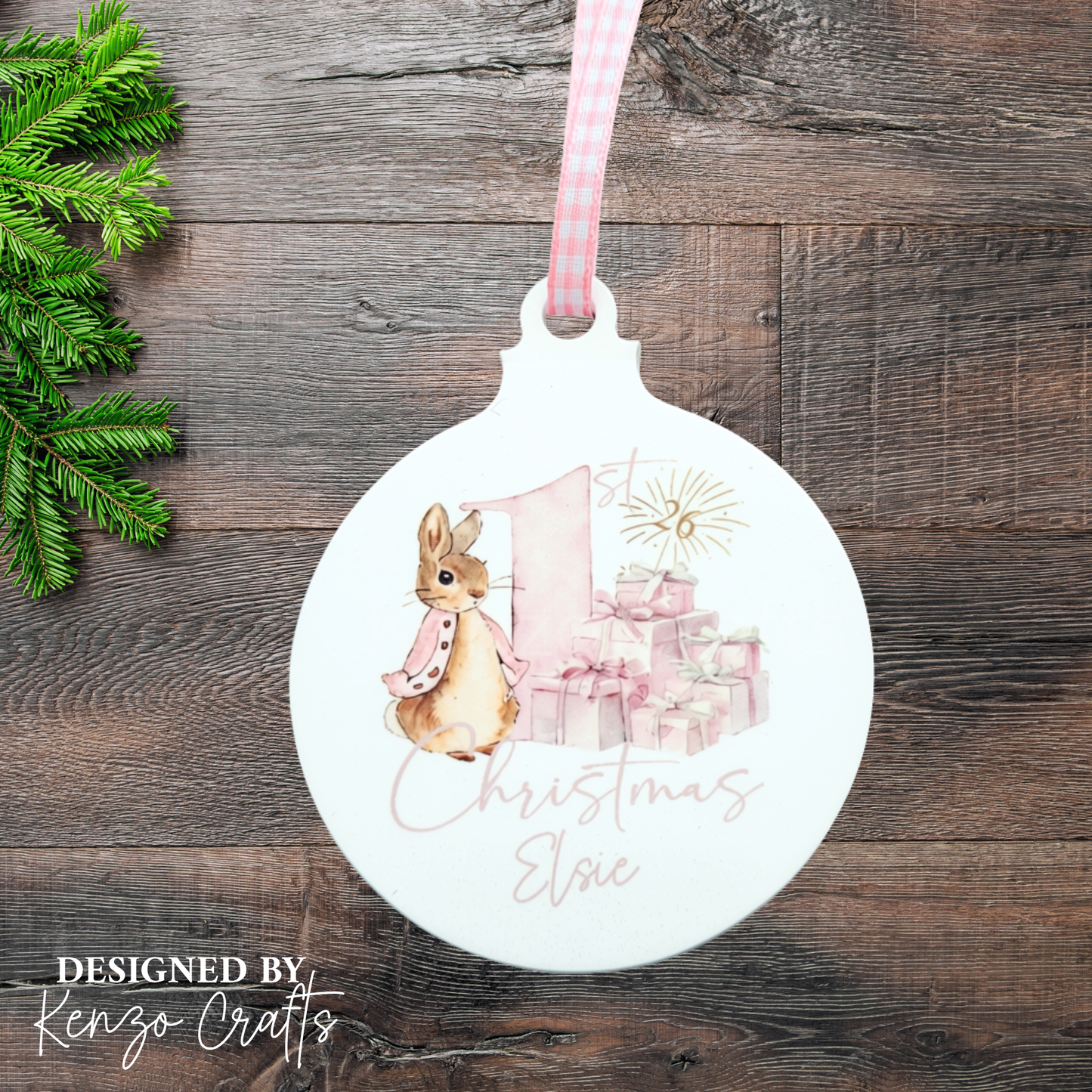 Personalised Baby’s First Christmas Tree Bauble Keepsake Gift