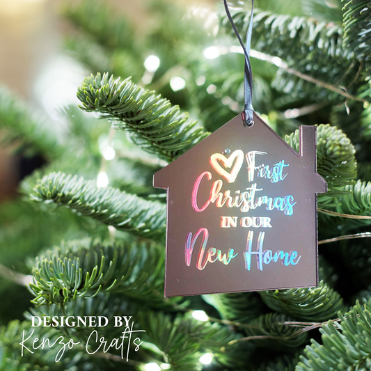 Personalised First Christmas in Our New Home Tree Decoration