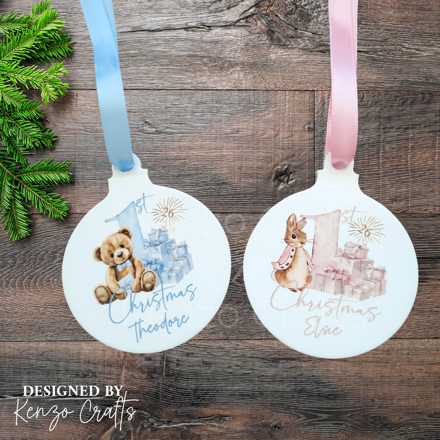 Personalised Baby’s First Christmas Tree Bauble Keepsake Gift
