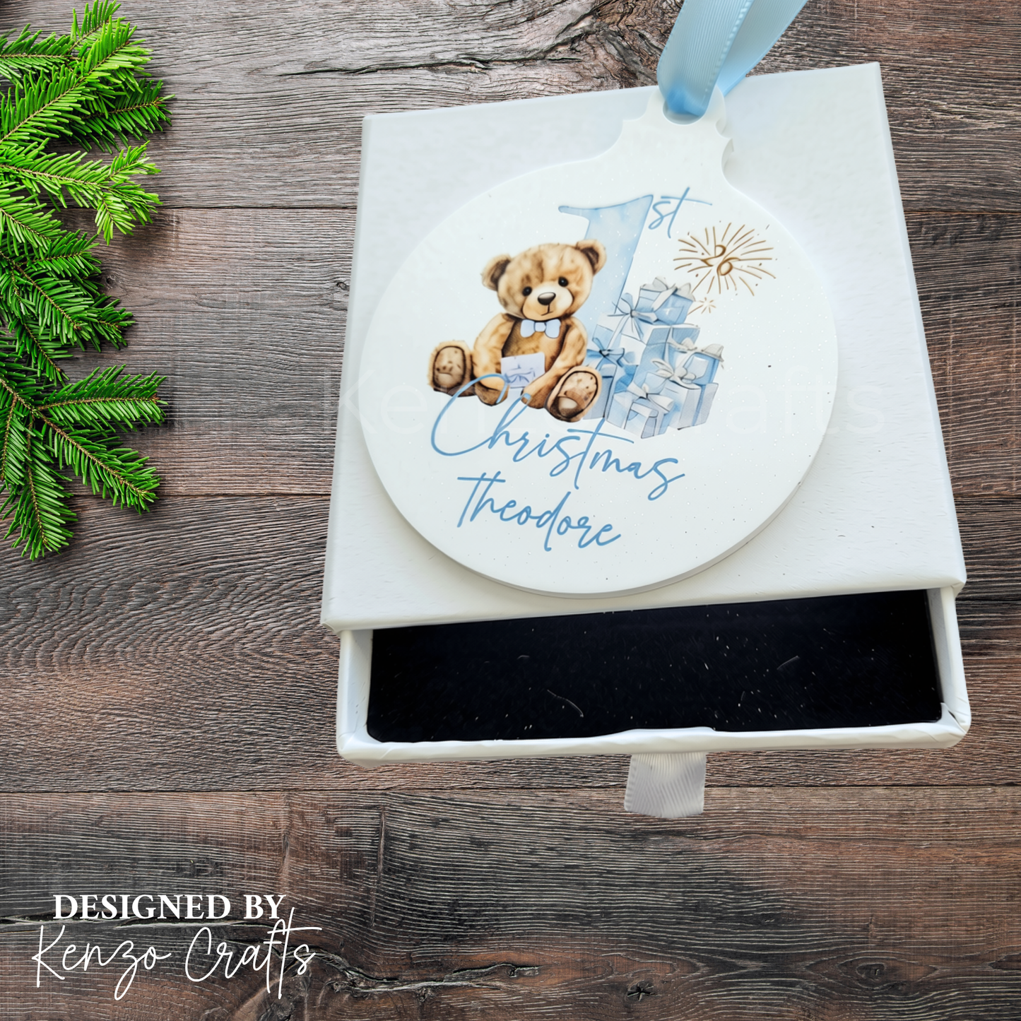 Personalised Baby’s First Christmas Tree Bauble Keepsake Gift