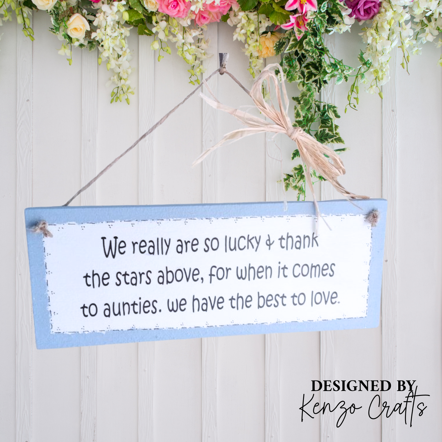 Personalised Wooden Wall Hanging Plaque with Your Own Wording