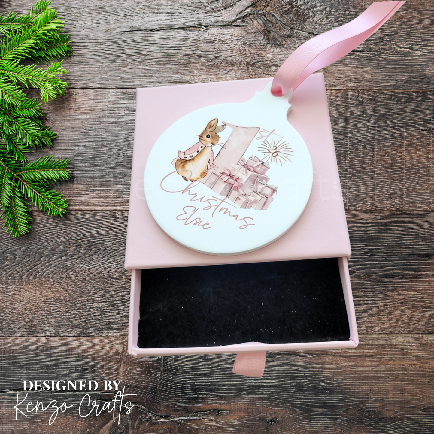Personalised Baby’s First Christmas Tree Bauble Keepsake Gift