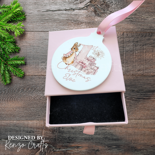 Personalised Baby’s First Christmas Tree Bauble Keepsake Gift