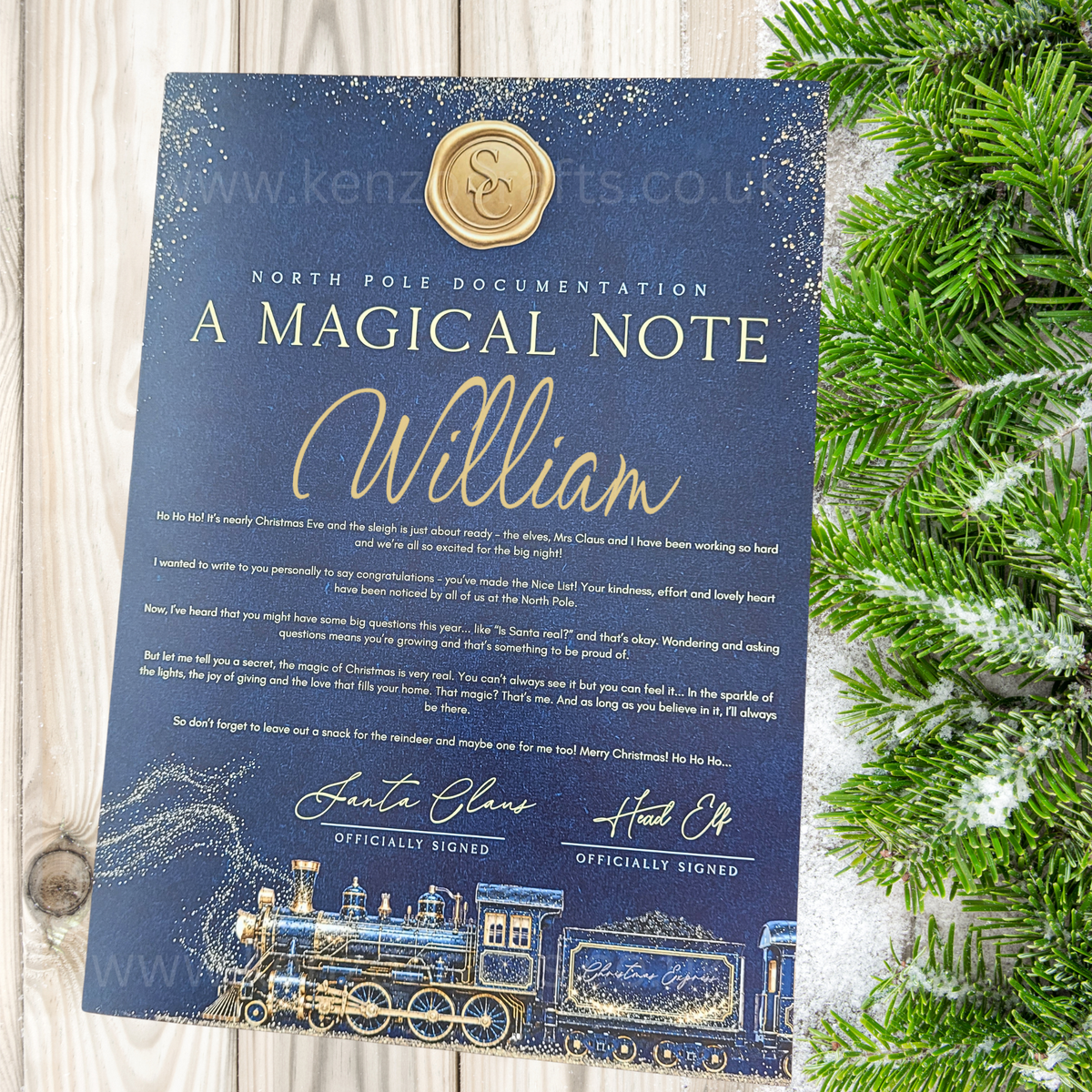 Personalised Christmas Nice List Certificate Bundle