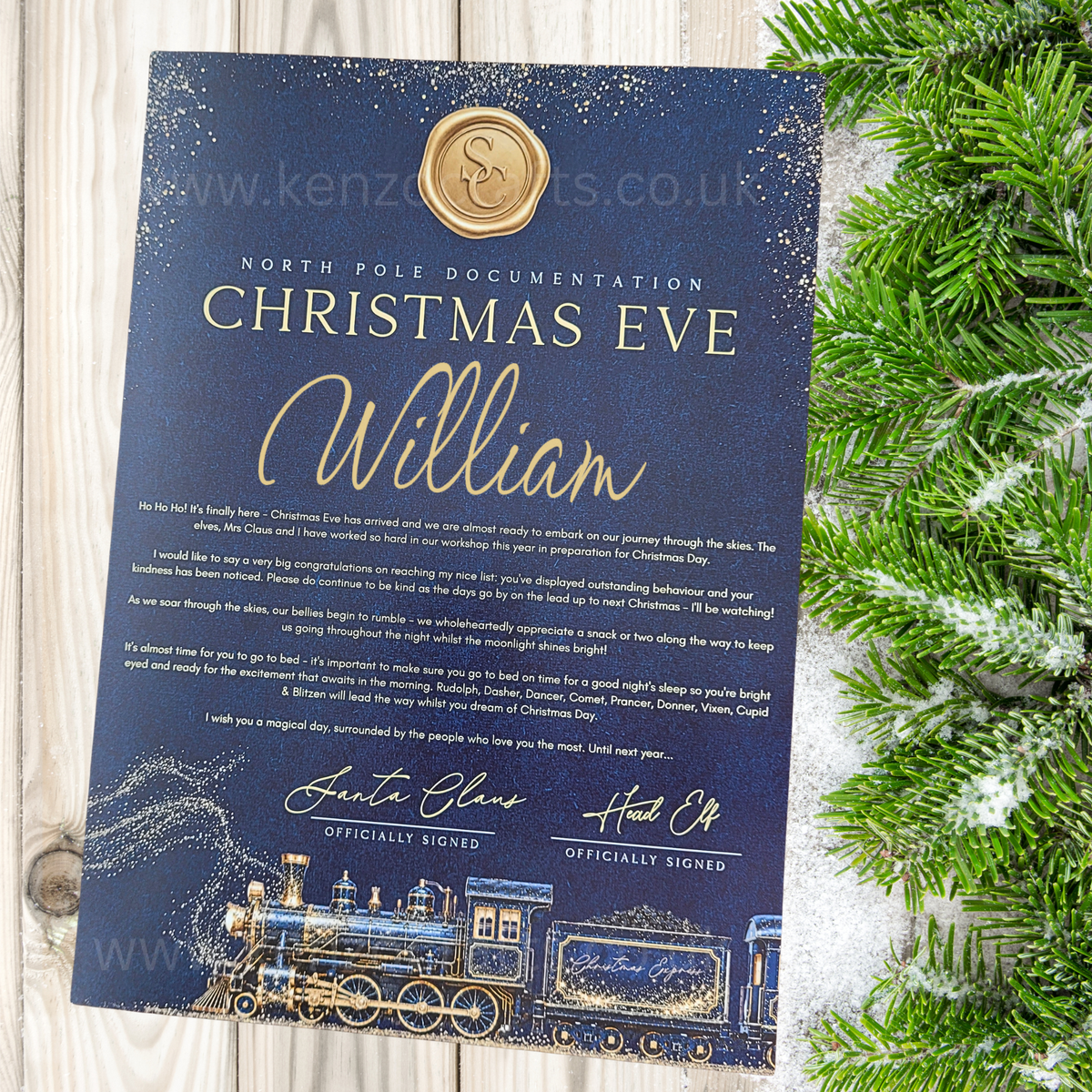 Personalised Christmas Nice List Certificate Bundle