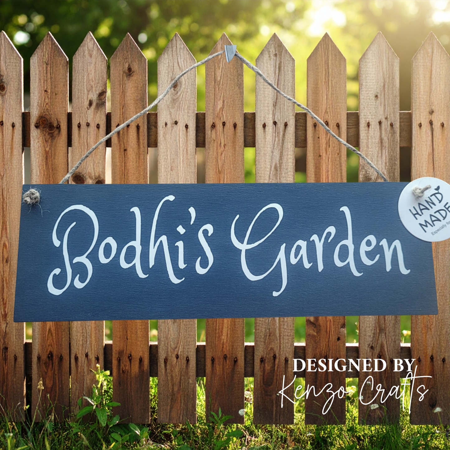 Personalised Wooden Handmade Garden Plaque