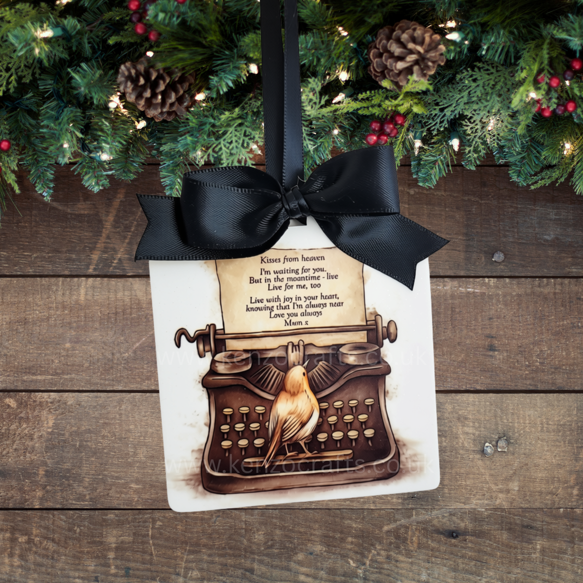 Kisses From Heaven Memorial Tree Ornament