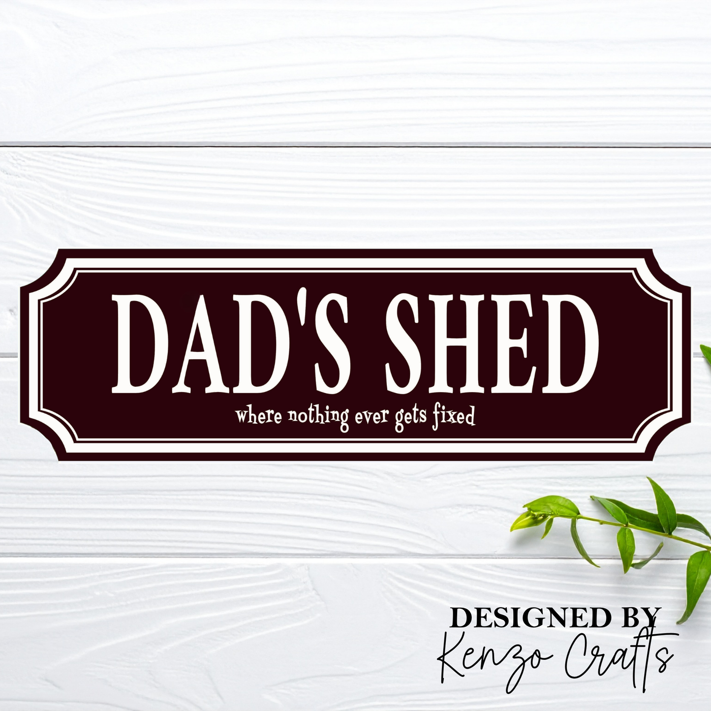 Large Personalised Black Acrylic Dad's Shed Sign