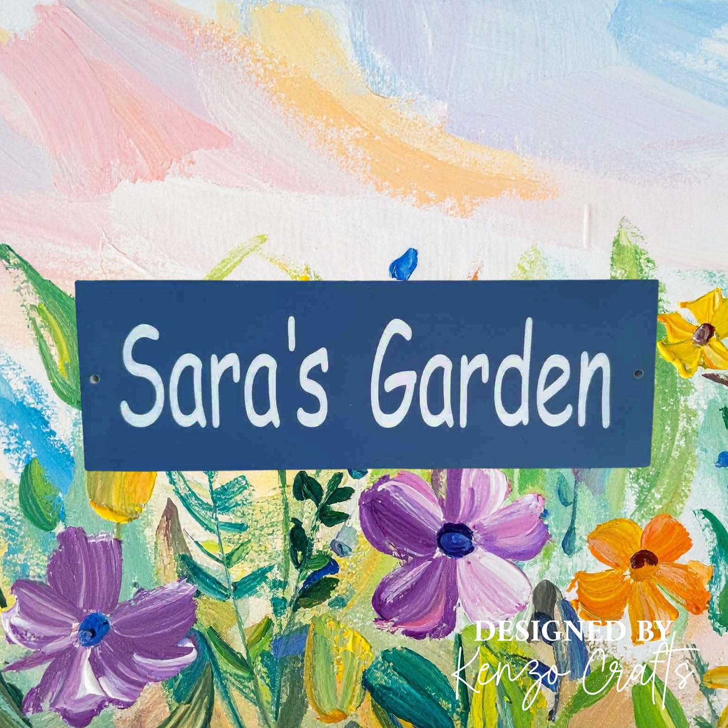 Personalised Wooden Garden Name Plaque | Handmade Outdoor Sign