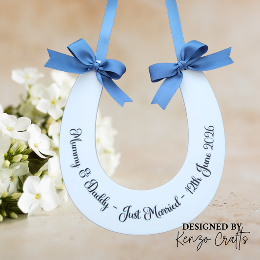 Personalised Wedding Horseshoe Keepsake | Lucky Bride & Groom Gift