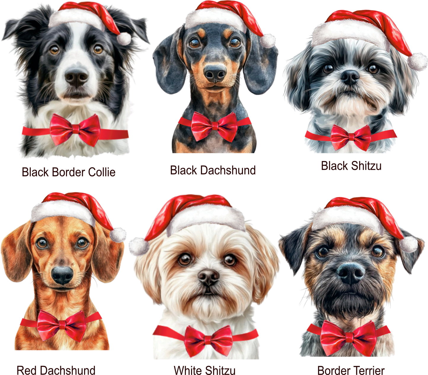 Personalised Dog Breed Santa Please Stop Here Acrylic Window Sign
