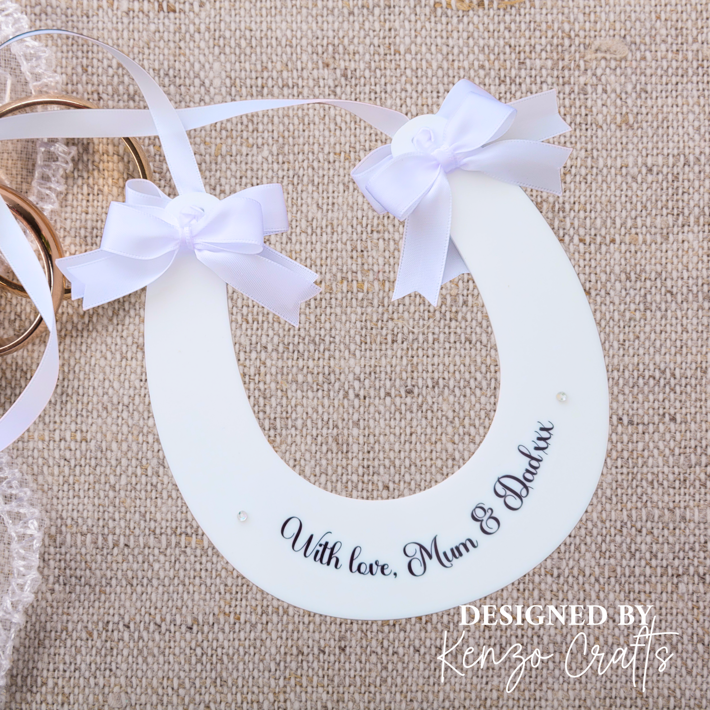 Personalised Wedding Horseshoe Keepsake | Lucky Bride & Groom Gift
