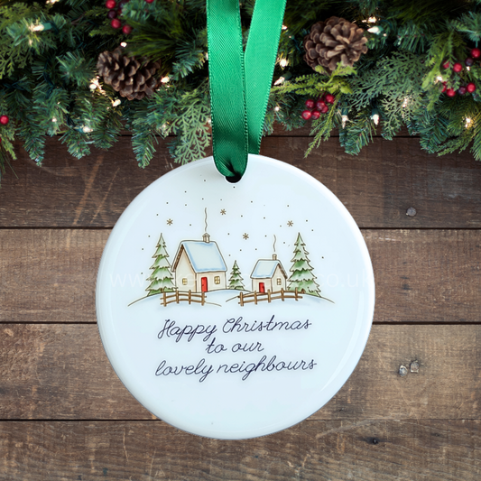 Perfect Neighbours Gift Ceramic Tree Ornament