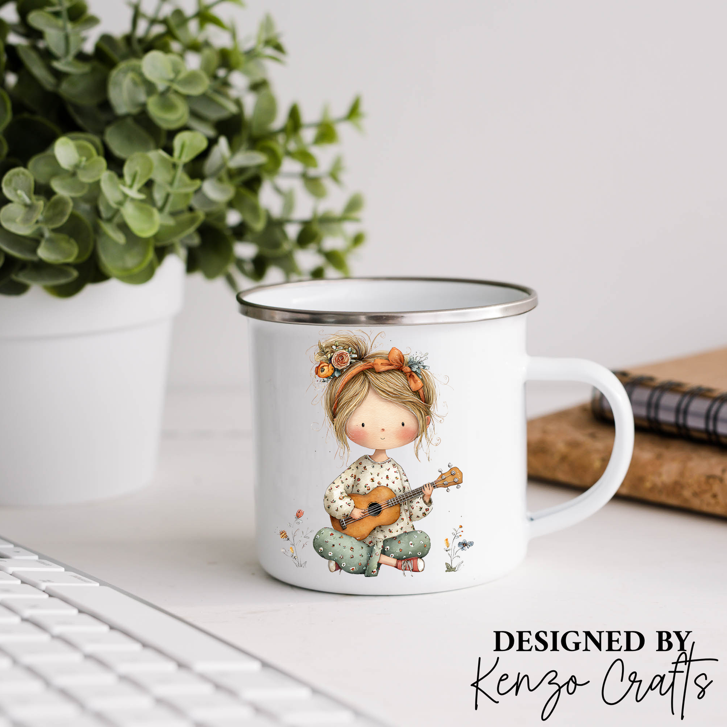 Personalised Kids Camping Mug – Enamel 11oz