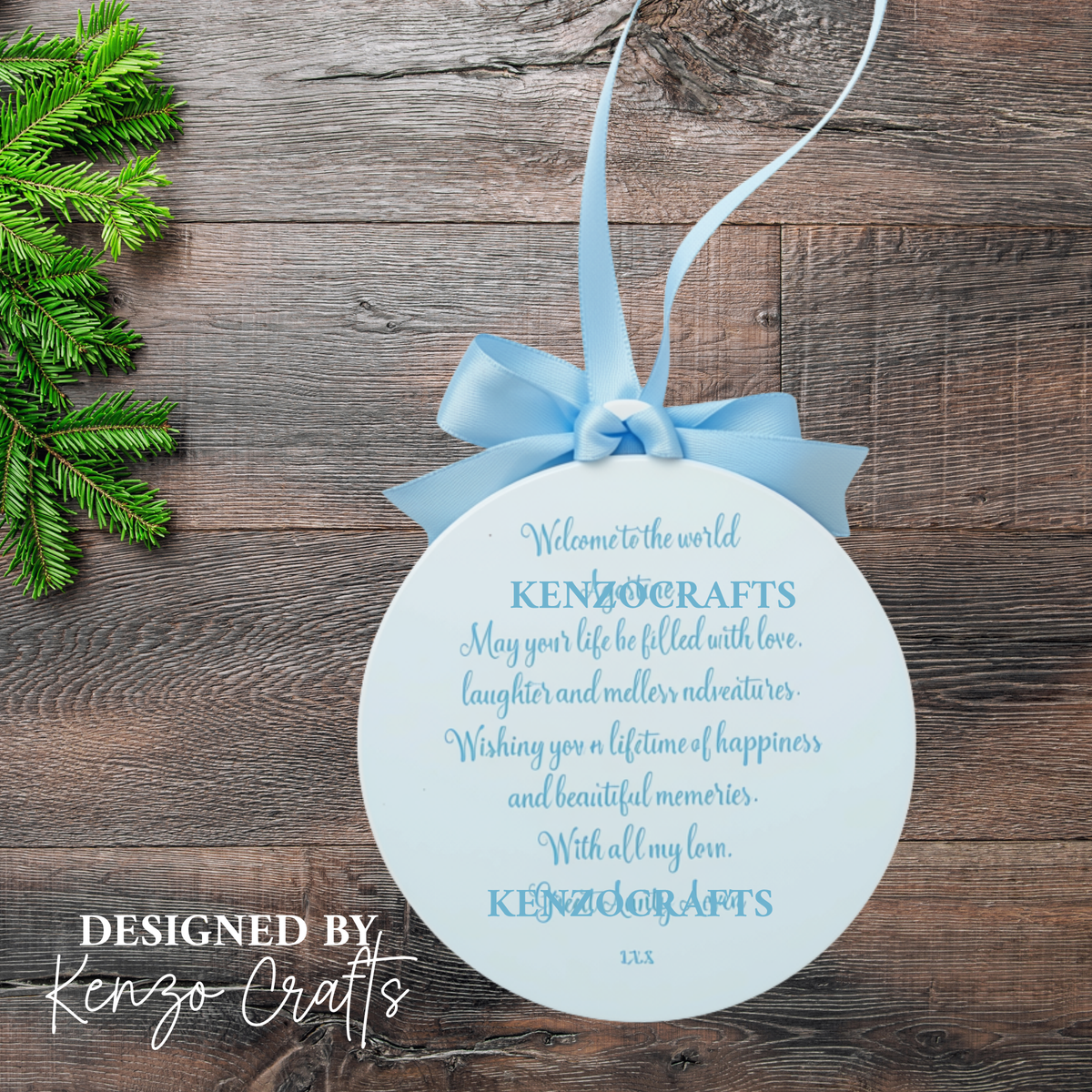 Personalised Baby's First Christmas Rabbit Bauble – Keepsake Decoration