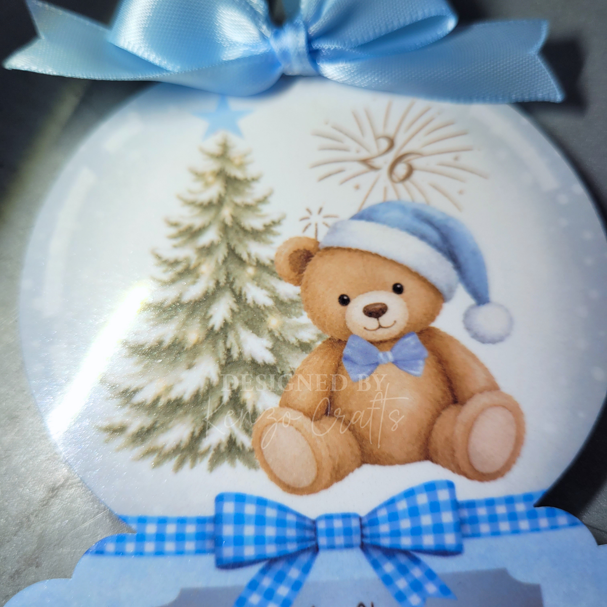 Personalised Baby's First Christmas Ornament Snow Globe Bauble