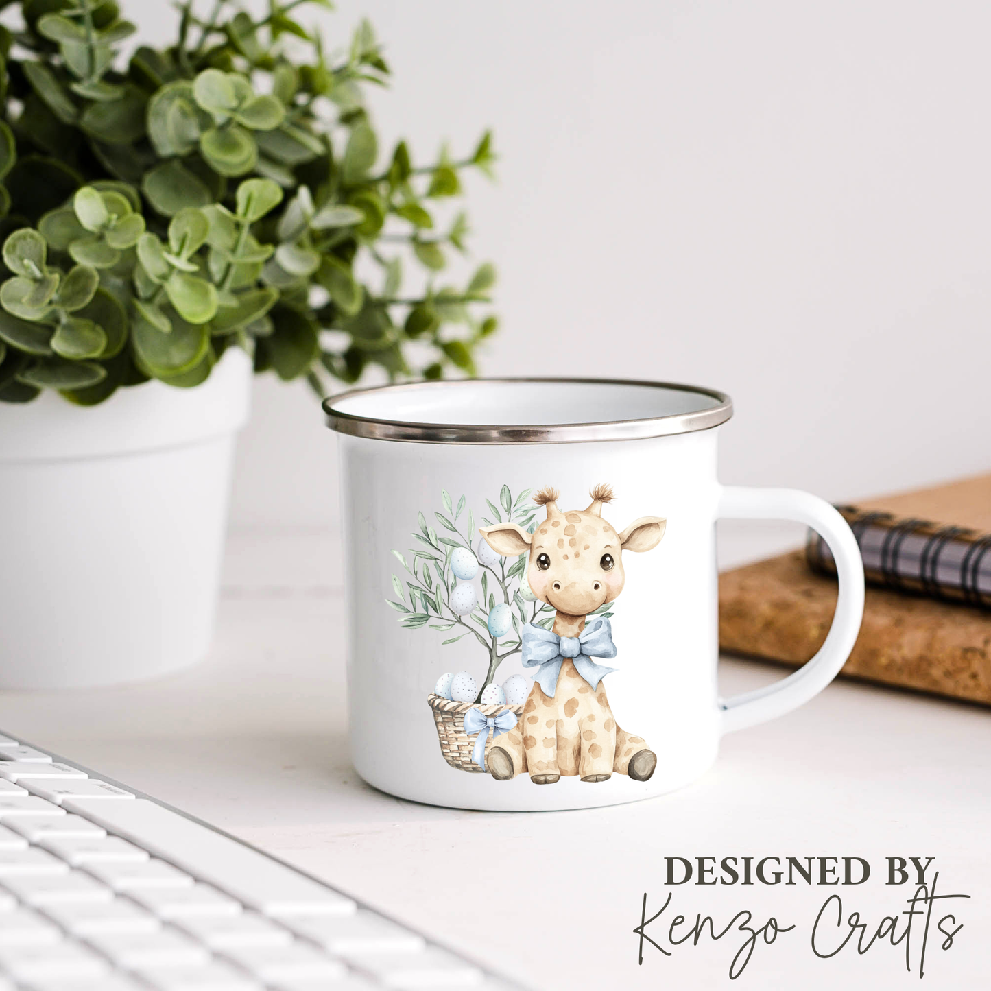 Kids Personalised Easter Mug | Enamel | Add a Name & Message