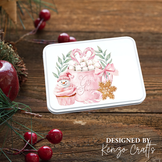 Personalised Christmas Treat Tin Box - Custom Name Gift