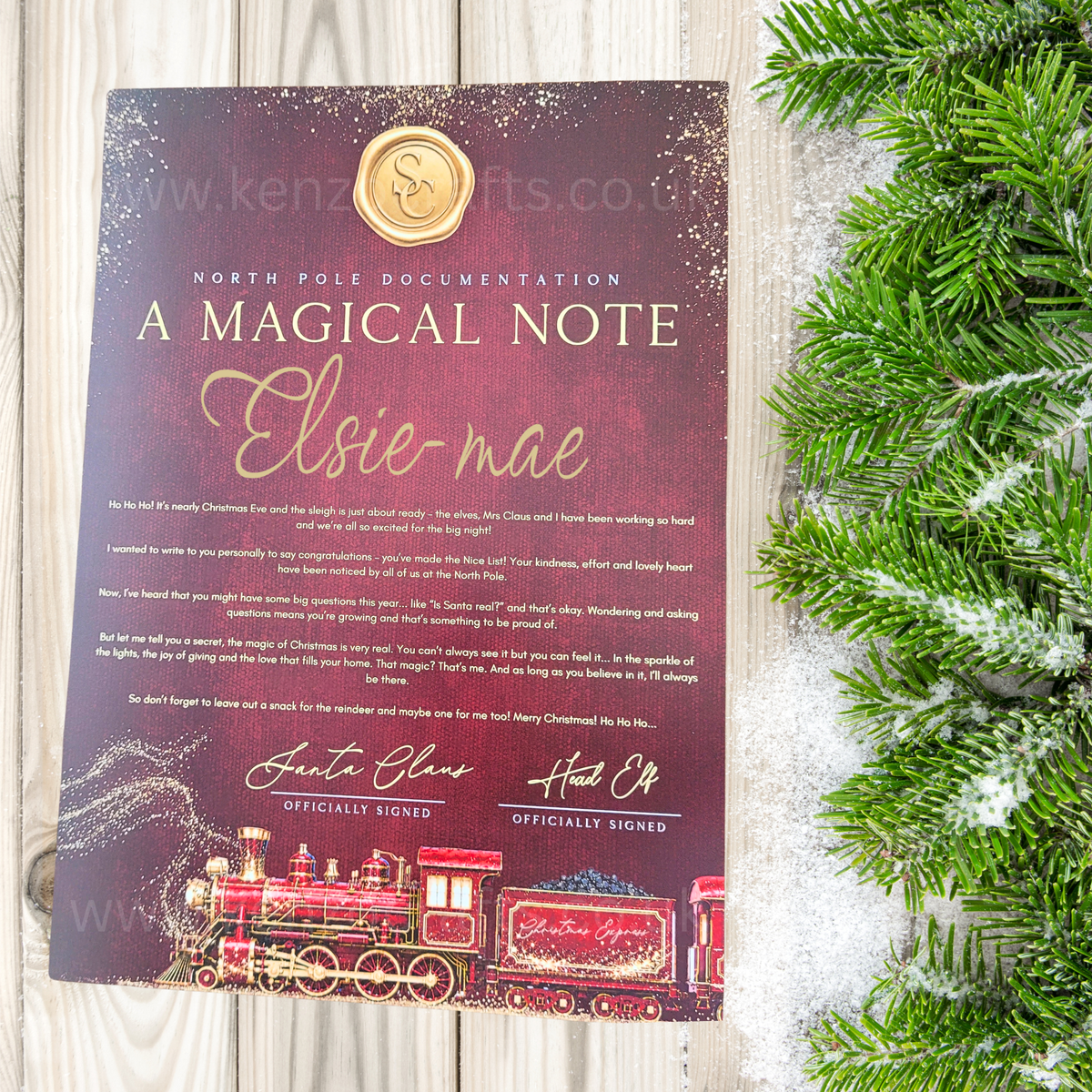 Personalised Christmas Nice List Certificate Bundle