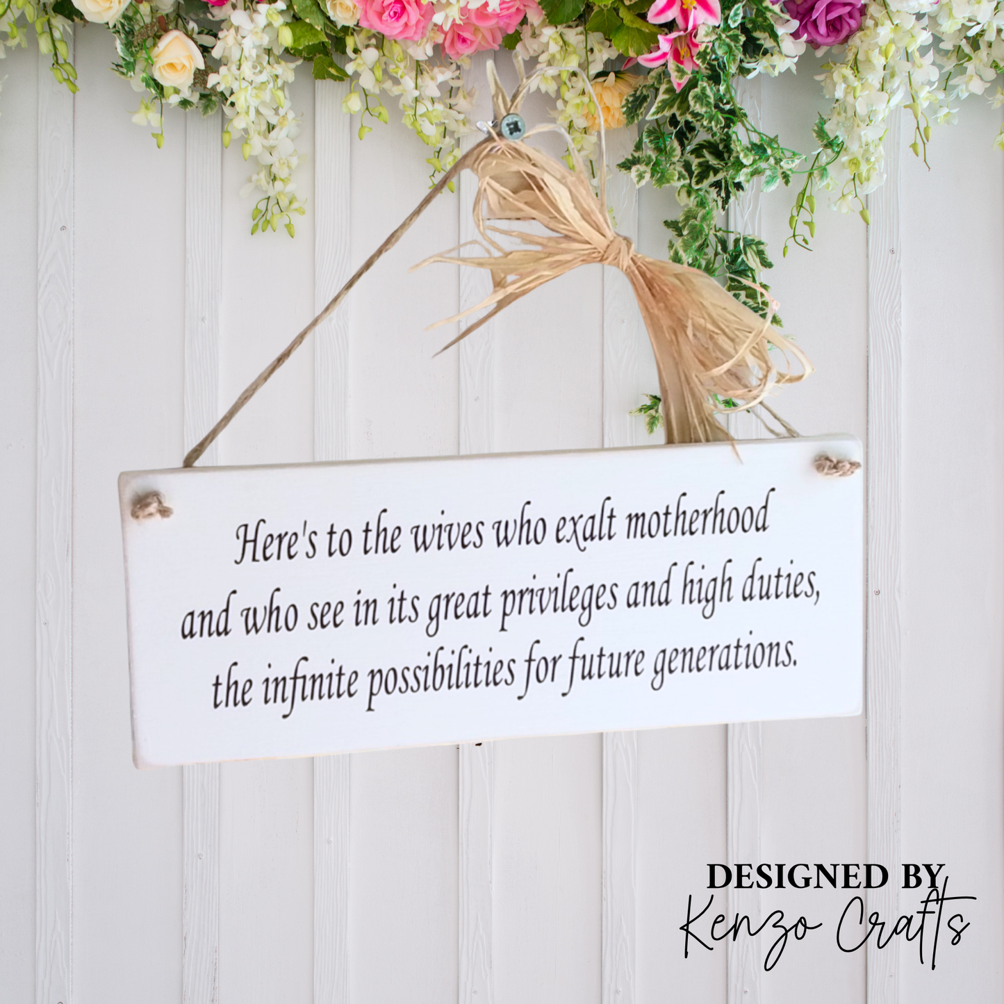 Personalised Wooden Wall Hanging Plaque with Your Own Wording