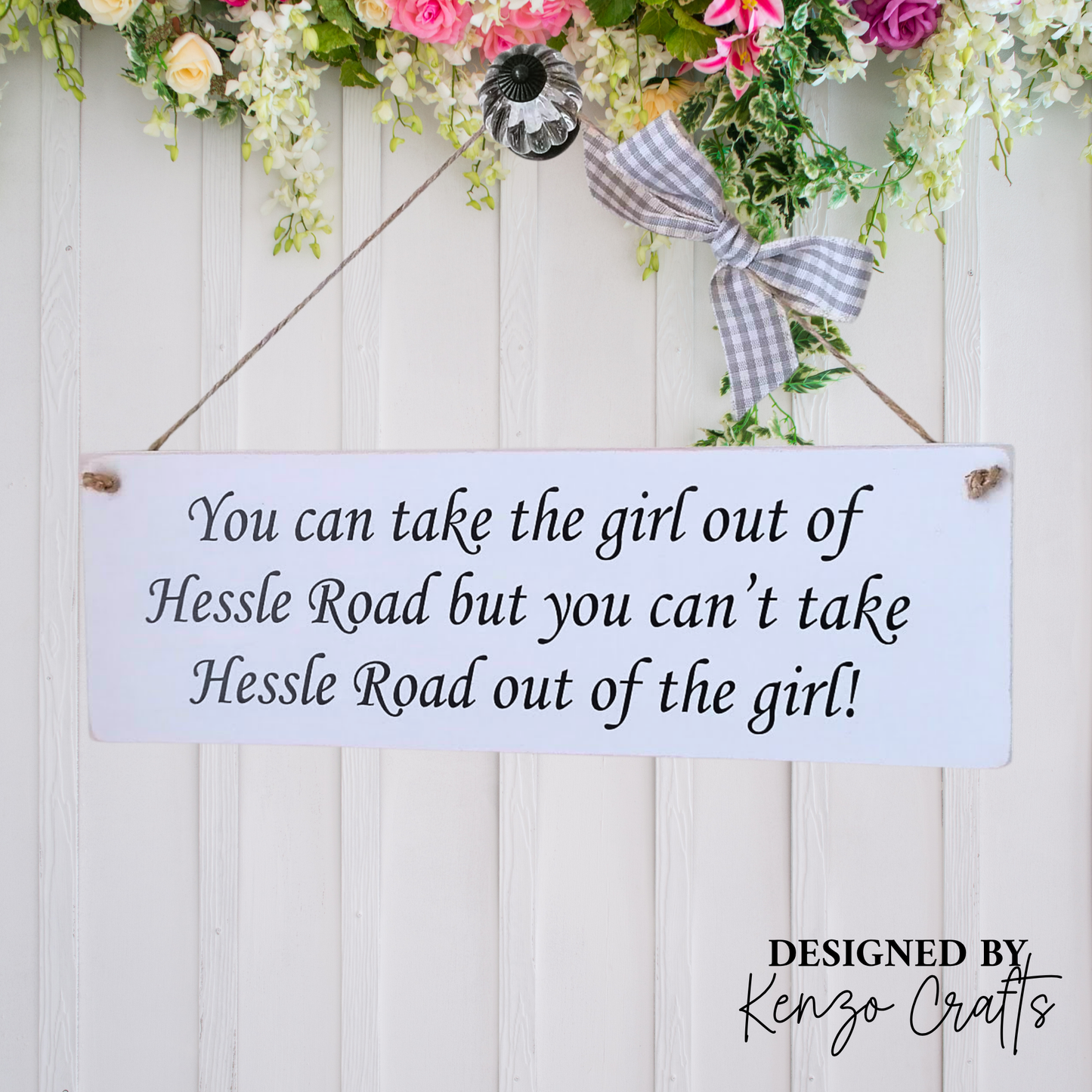 Personalised Wooden Wall Hanging Plaque with Your Own Wording
