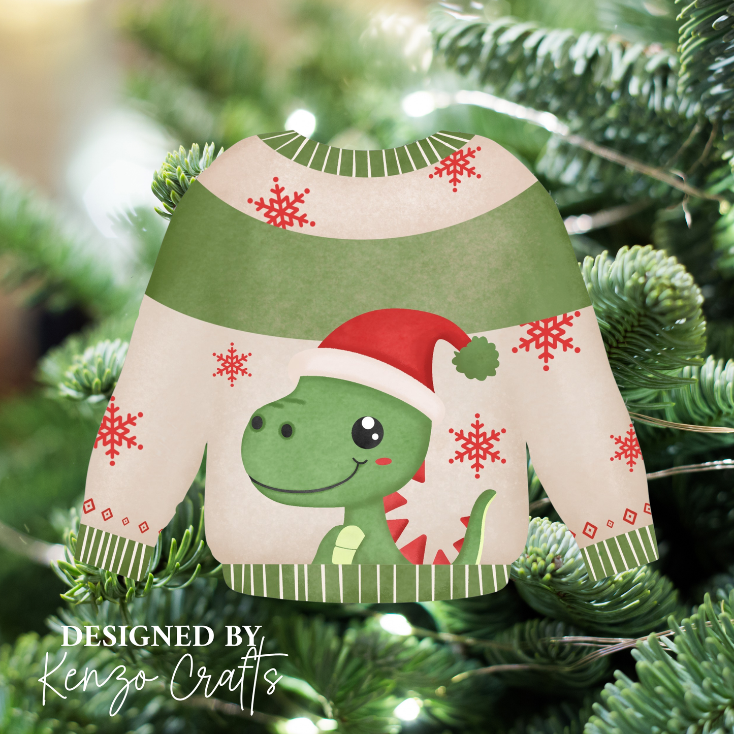 Personalised Christmas Jumper Tree Decoration – Child's Name