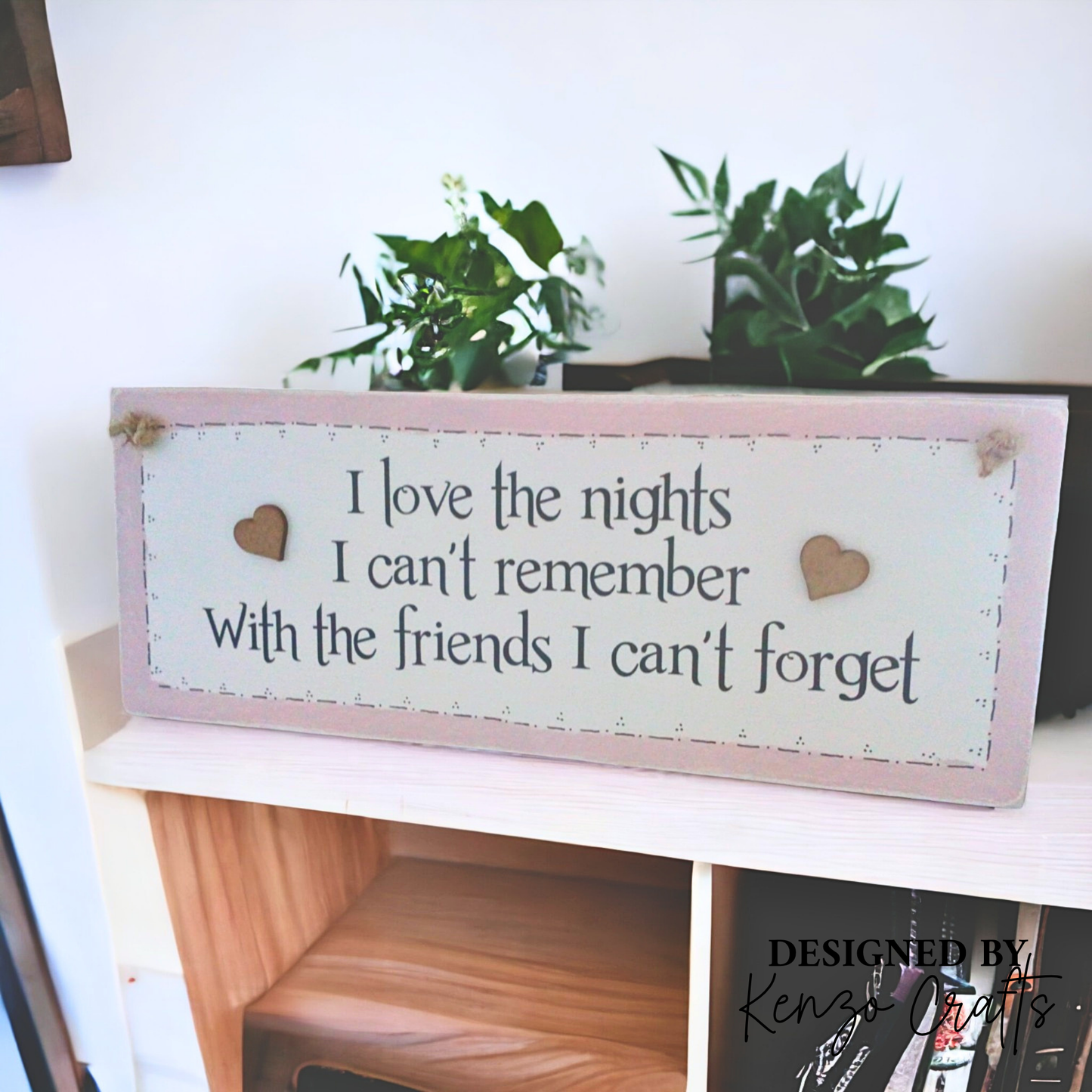 Personalised Wooden Wall Hanging Plaque with Your Own Wording