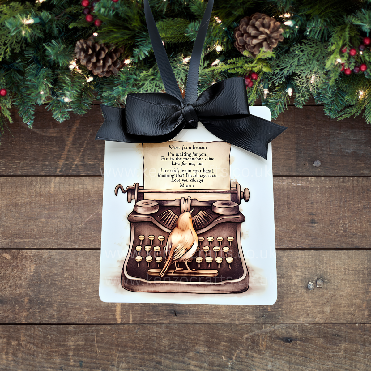 Kisses From Heaven Memorial Tree Ornament