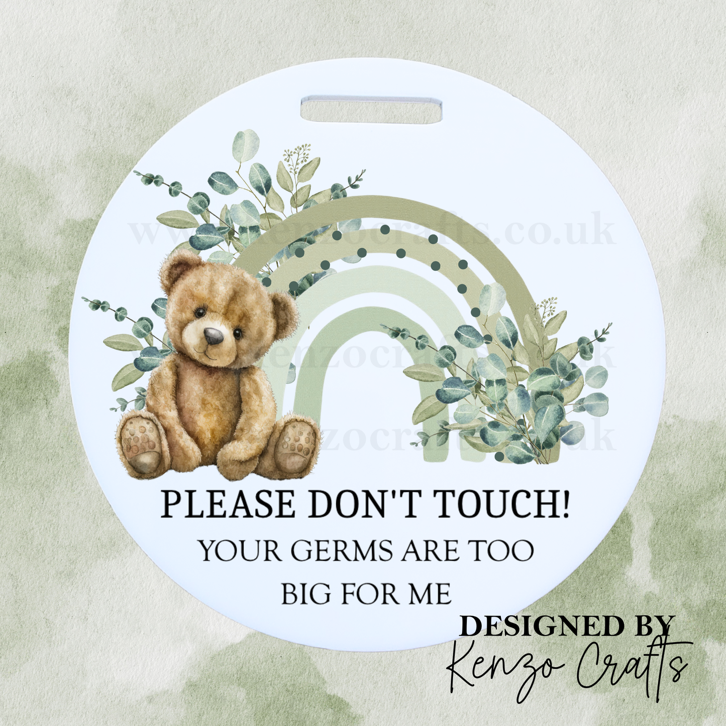 Baby Pram Disc | Please Don't Touch Sign – Newborn Pram Accessory