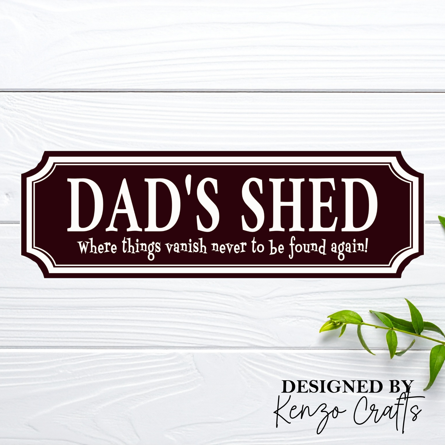 Large Personalised Black Acrylic Dad's Shed Sign