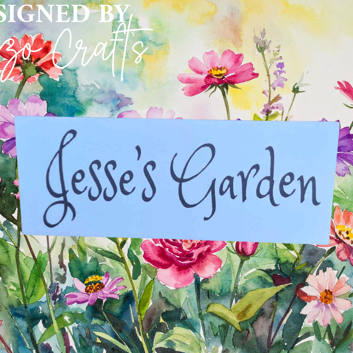 Personalised Wooden Garden Name Plaque | Handmade Outdoor Sign