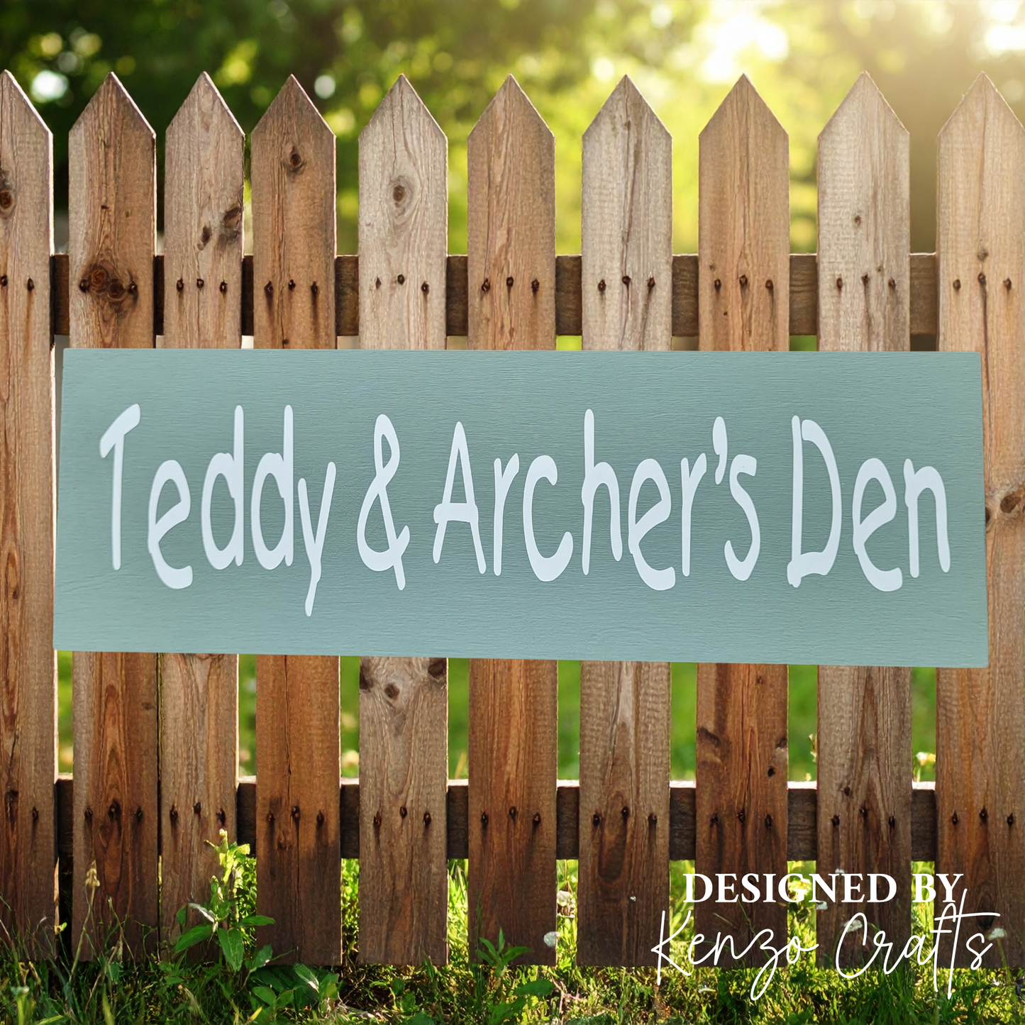Personalised Children's Wooden Mud Kitchen Sign | Custom Playhouse & Den Plaque