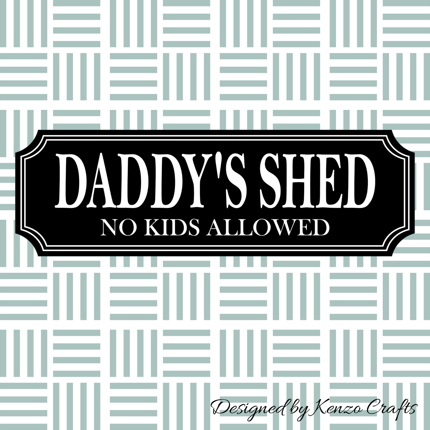 Large Personalised Black Acrylic Garage Shed Sign