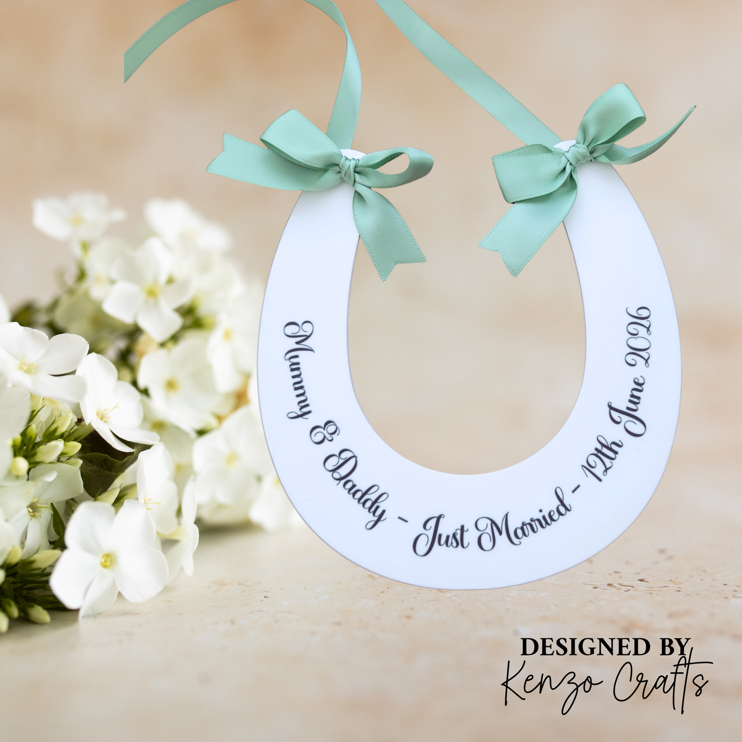 Personalised Wedding Horseshoe Keepsake | Lucky Bride & Groom Gift