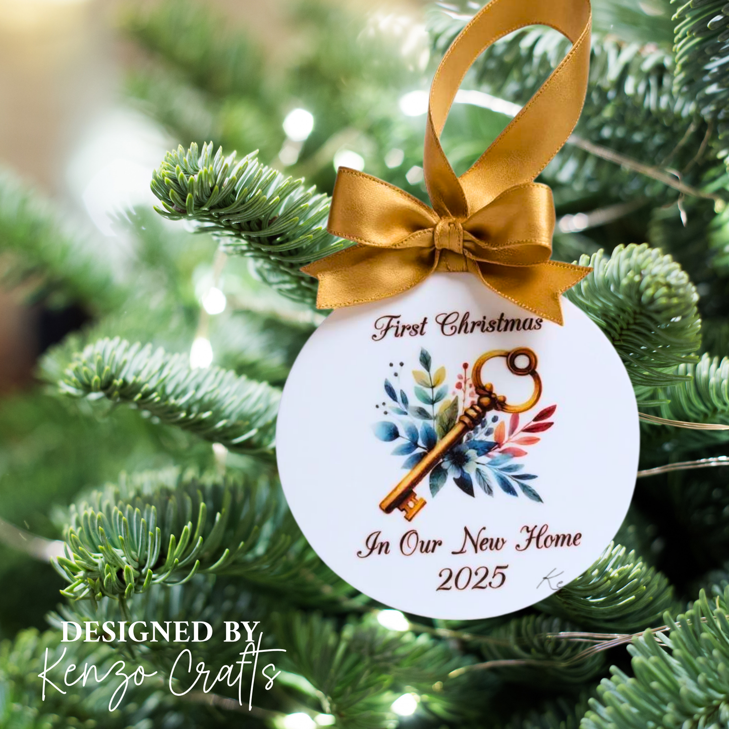 Personalised First Christmas in Our New Home Bauble – Acrylic Keepsake