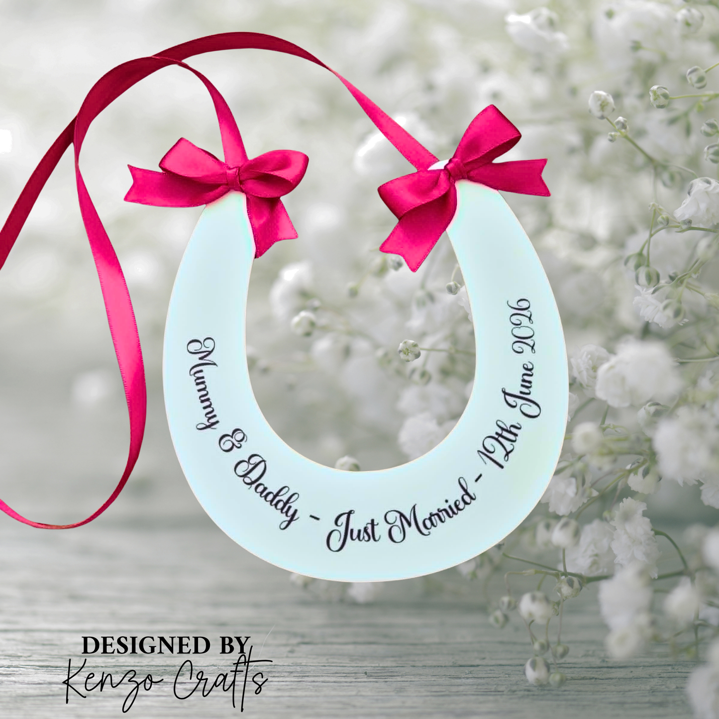 Personalised Wedding Horseshoe Keepsake | Lucky Bride & Groom Gift