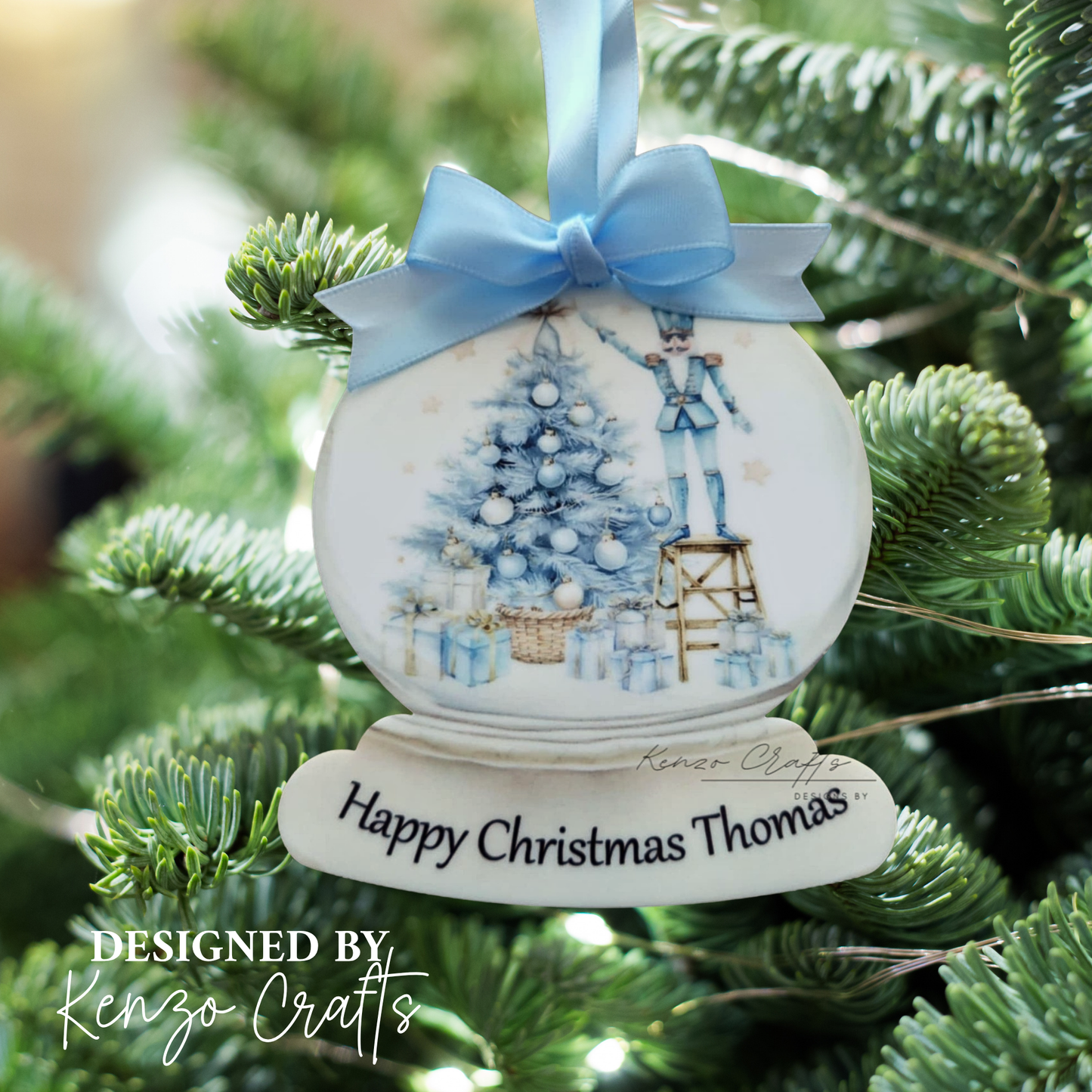 Personalised Christmas Tree Bauble – Nutcracker & Sugar Plum Fairy Keepsake